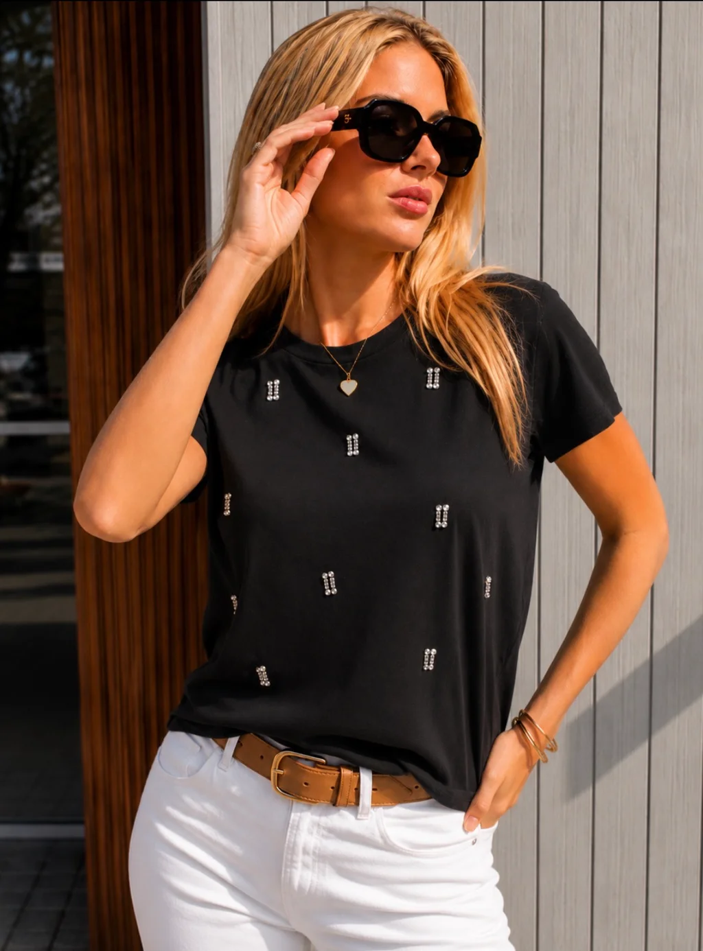 Remera FAIER con Piedras GU70034