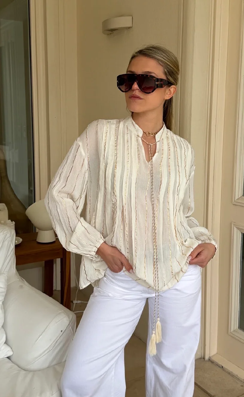 Blusa FARAH Rayada Lurex GU6216