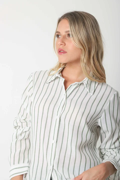 Camisa BELE Lino Rayada