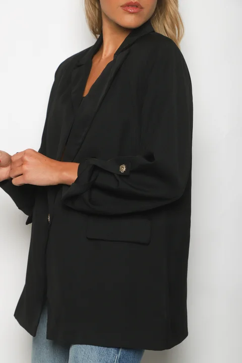 Blazer VICENA Sastrero Forrado con Boton Strass GUP33021