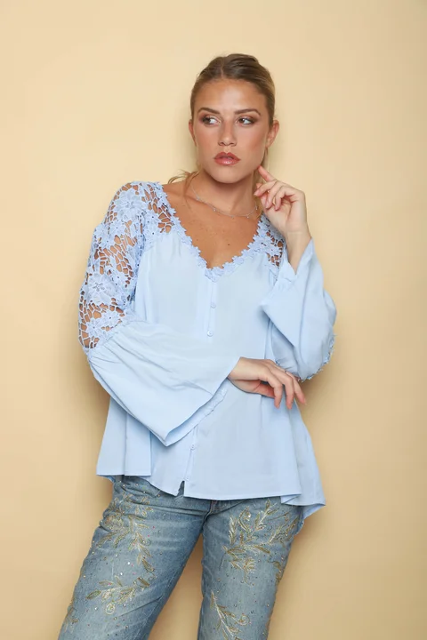  Camisa DESTINY con Guipiur GUK3