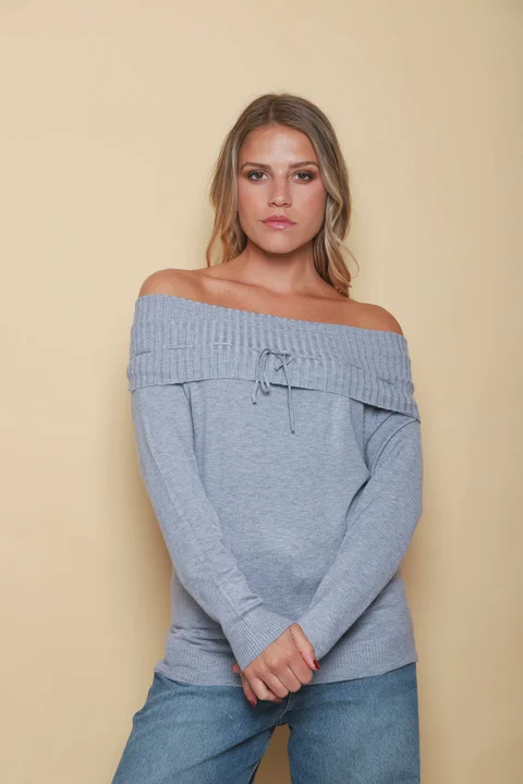 Sweater KITY Bremer Cuello Bote c/ Tira GU665