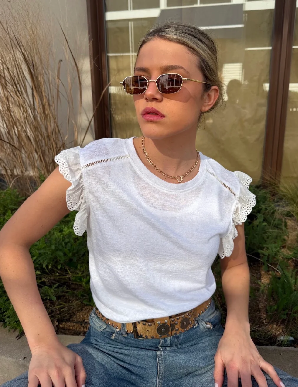 Remera RITA Hilo con Volado GU6267