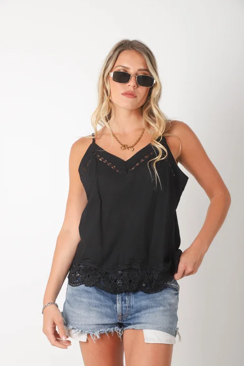 Musculosa JERI Lino bordada GU0537