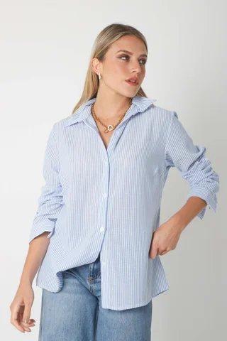 Camisa  BABILON LINO RAYADA - Vista 3