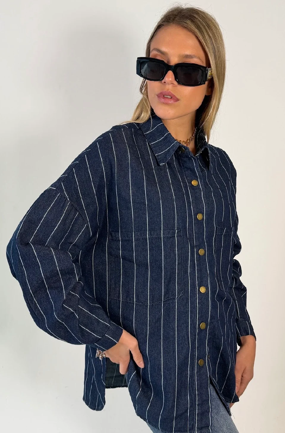 Camisaco VANITY Denim Rayado GU 70273