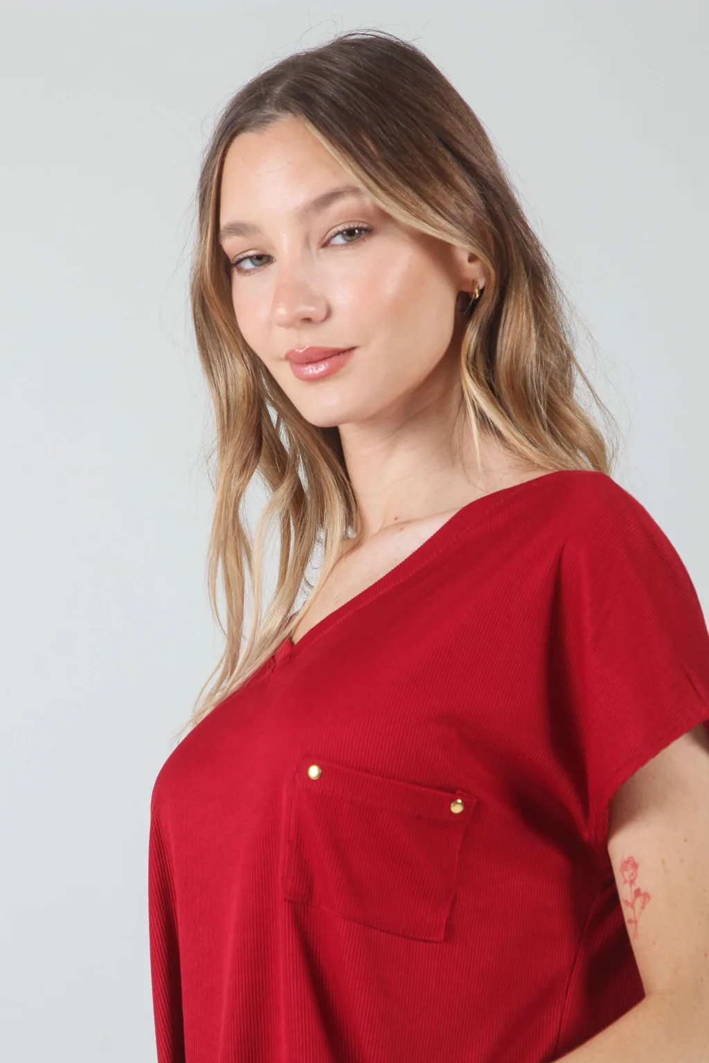 Remera Ancha Morley Siney Con Bolsillo