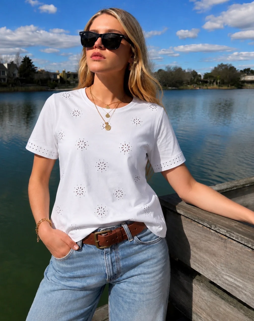 Remera LOTUS c/strass GUK70097