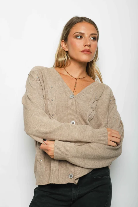 Saco Savina c/Piedra y Boton Brillos GUL805