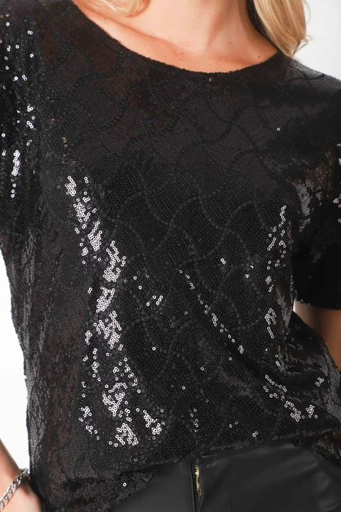 BLUSA DIAMONDS c/lentejuelas GU5196