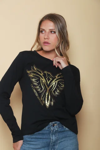 Remera Golden Eagle c/ Strass GUK70057 - Vista 5