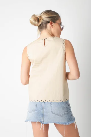 Musculosa MAJO Broderie c/bordado y calada GUK70149 - Vista 6