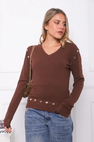 Sweater BURI Bremer Con Botones GU825 - Vista 3