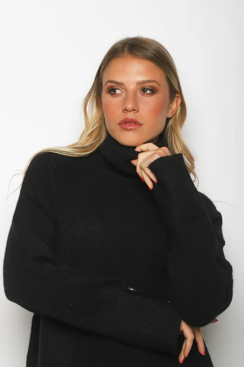 Poleron DANUBIO tejido grueso con Botones GUL836