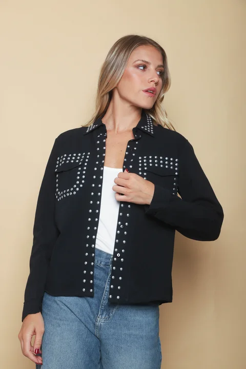 Camisaco  Gabardina  con Tachas GUK2160