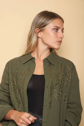 Camisaco Golden Stars Gabardina GUK70095 - Vista 6