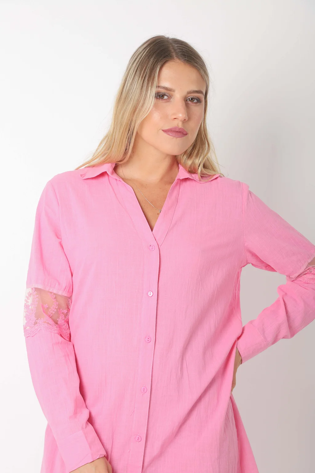 Vestido CANBERRA Lino con Tull Colours GUK4004