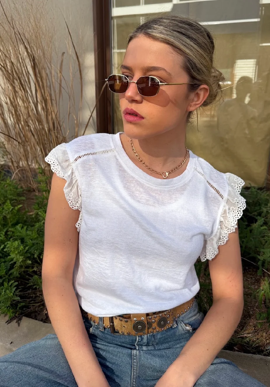 Remera RITA Hilo con Volado GU6267