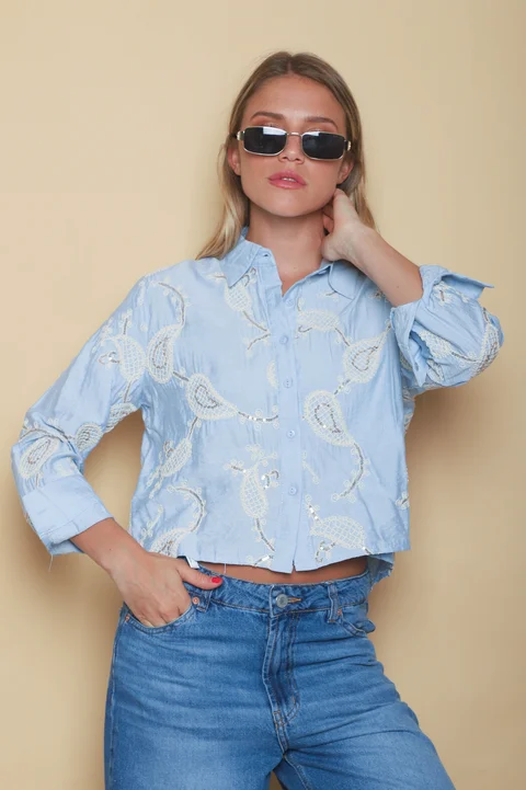 Camisa Bulgara Bordada GUK70133/33013