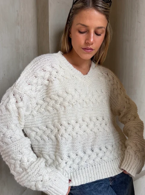 Sweater BABILON Trenzado Escote V GU405837