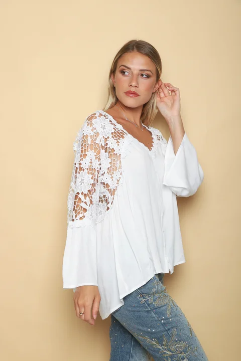  Camisa DESTINY con Guipiur GUK3