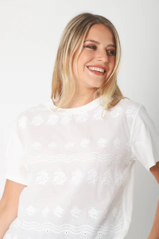 Remera SASHI Bordada GU5162 - Vista 5