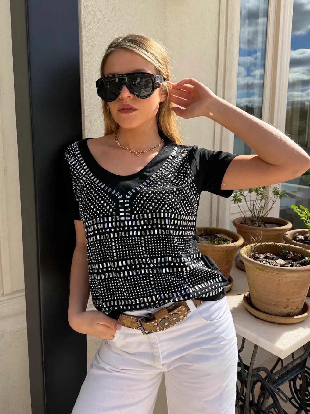 Remera KALESI con Piedras GUJ5209