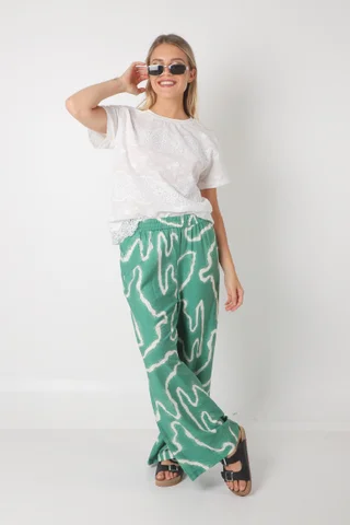 Palazzo CAMBODIA de Lino estampado c/ Bolsillo GUK70151-1 - Vista 1