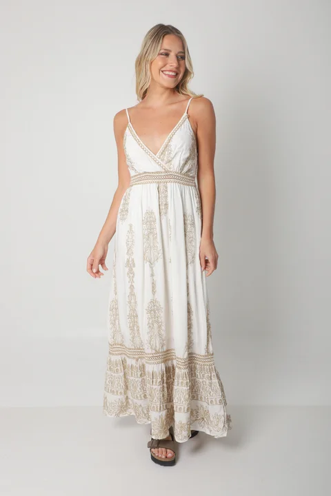 Vestido CARMIN c/bordado GUK70141