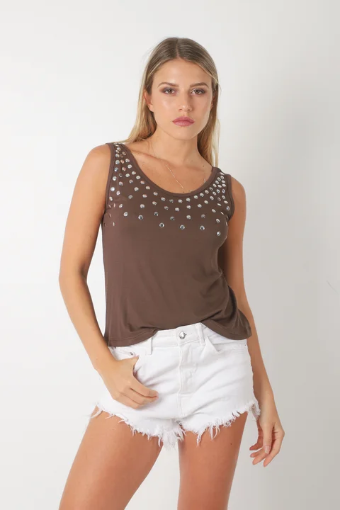 Musculosa Creppe FREURS c/ Tachas