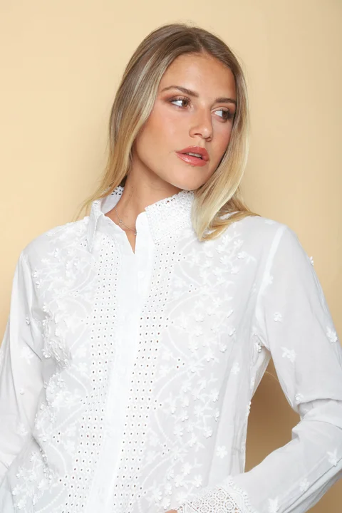 Camisa JAZZY Bordada Broderie GUK2007