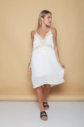 Vestido  Arty Con  Galon  GU92443 - Vista 2