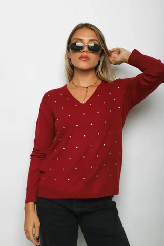 Sweater SENA Bremer c/ Strass GU615 - Vista 6