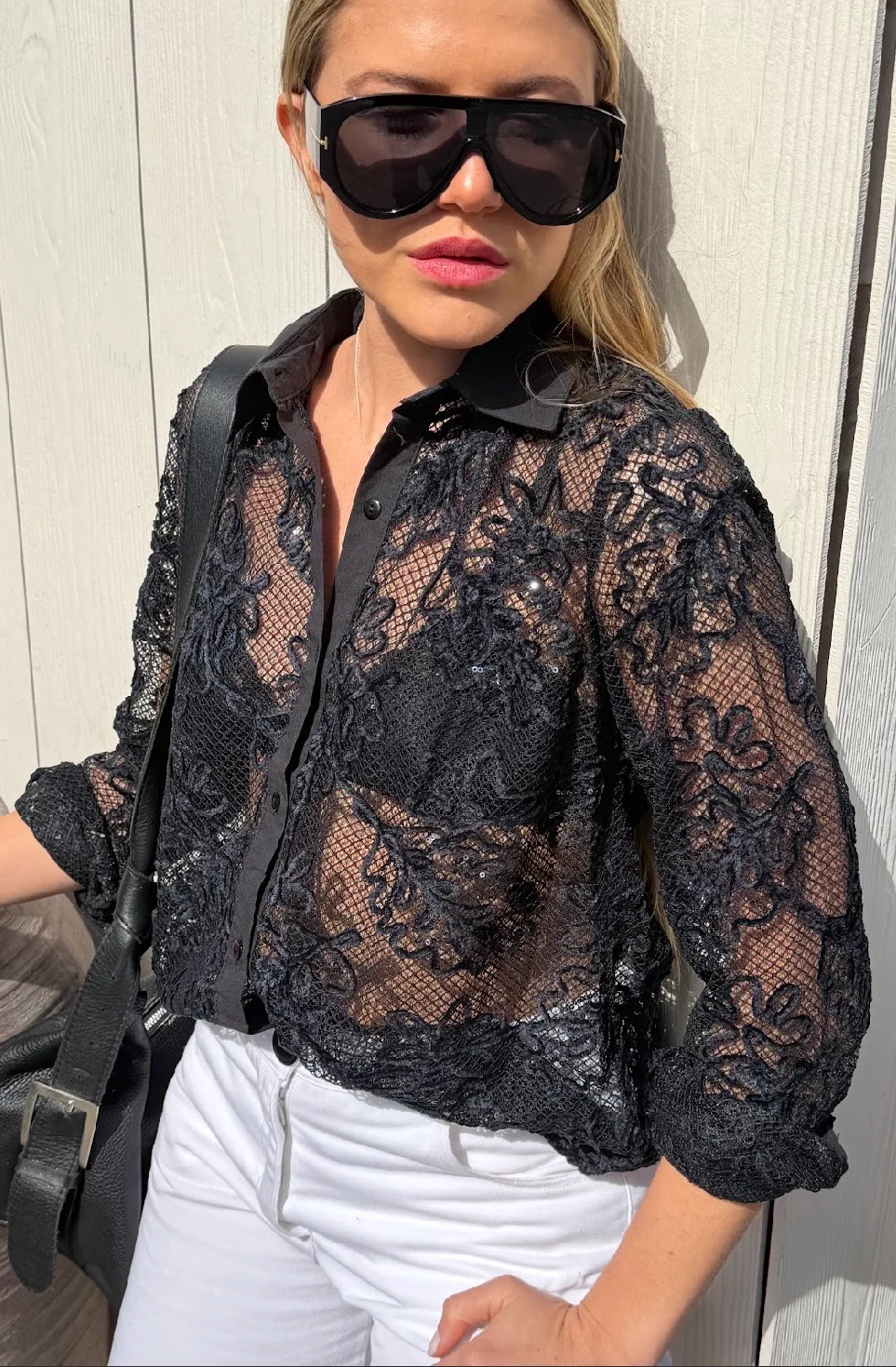 Camisa SOUL Encaje Hojitas GU70272