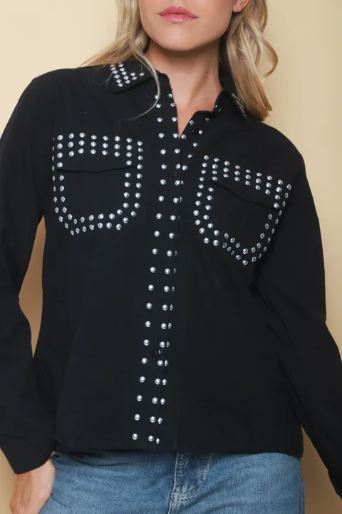 Camisaco  Gabardina  con Tachas GUK2160