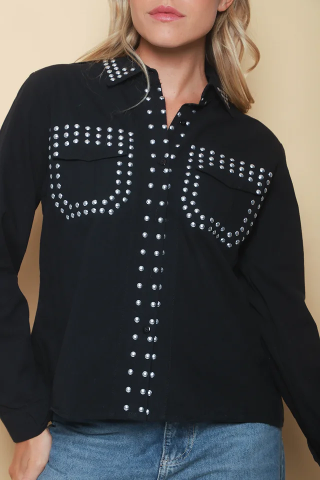 Camisaco  Gabardina  con Tachas GUK2160