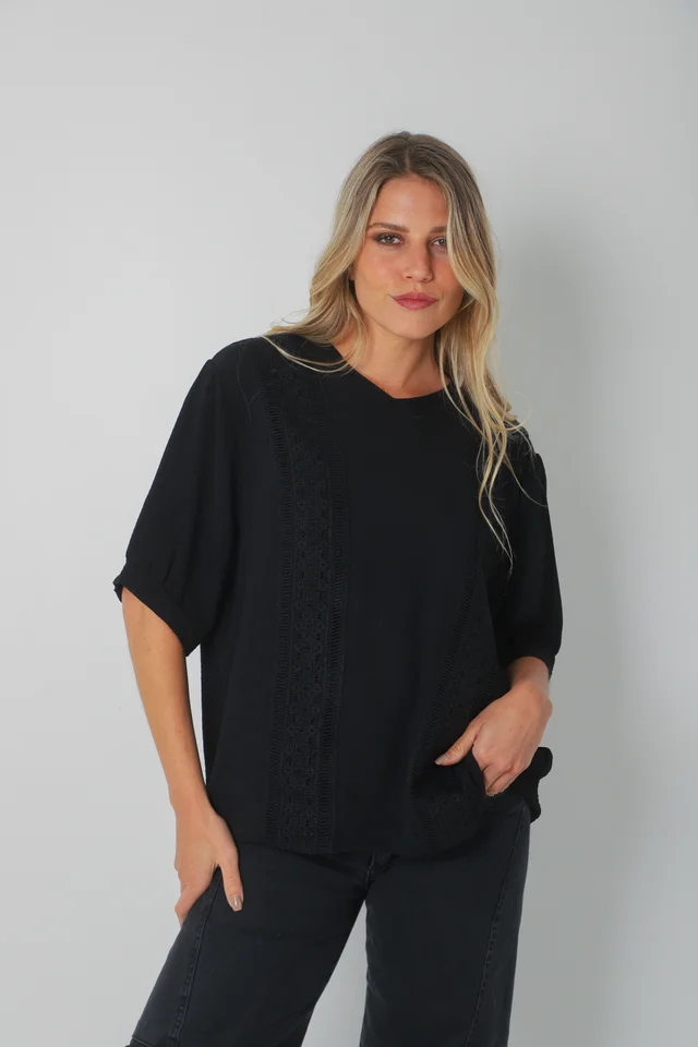 Blusa Amplia VASY Guardas Guipiur GU0330