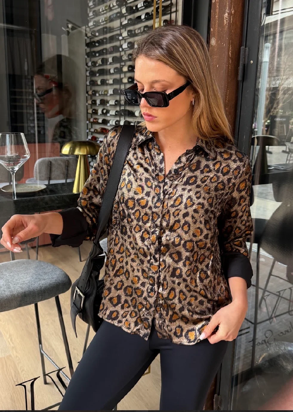 Camisa LEOPARD Satin Print GU70062