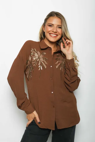 Camisa KATERINA Bordada GUK70265 - Vista 3