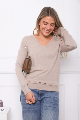Sweater BURI Bremer Con Botones GU825 - Vista 5