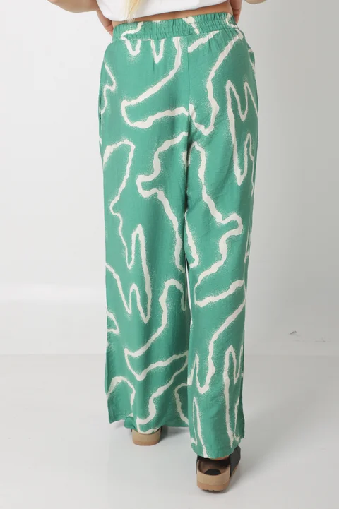 Palazzo CAMBODIA de Lino estampado c/ Bolsillo GUK70151-1