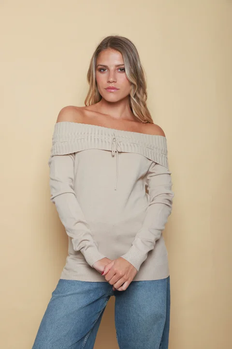 Sweater KITY Bremer Cuello Bote c/ Tira GU665