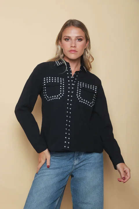 Camisaco  Gabardina  con Tachas GUK2160