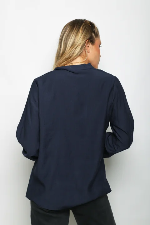 Camisa VINAR Cuello Mao Bordada con Tul GU0336