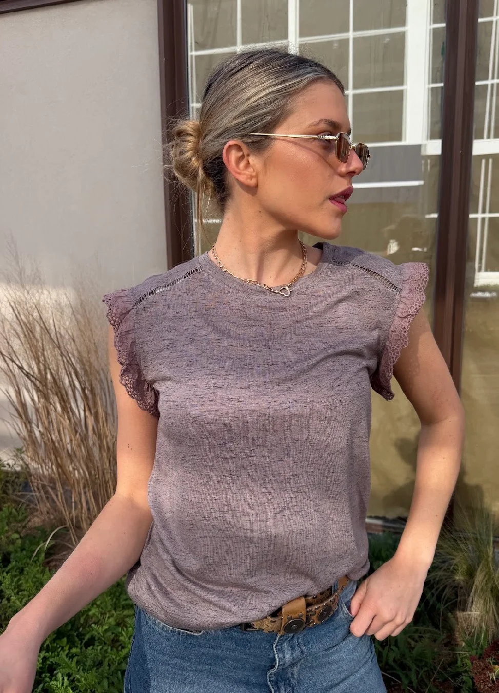 Remera RITA Hilo con Volado GU6267