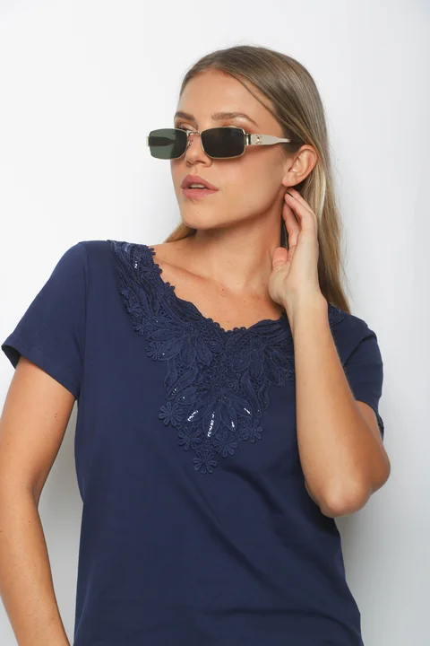 Remera ETIOPIA ENCAJE GU356342