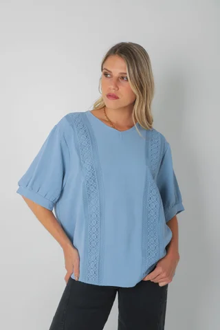 Blusa Amplia VASY Guardas Guipiur GU0330 - Vista 1