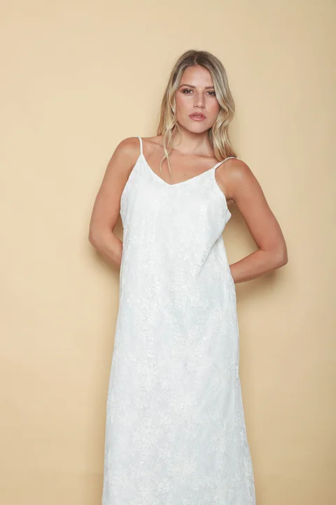 Vestido DREAMS encaje y lentejuelas GUK70177