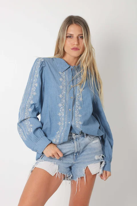  Camisa GRETEL deJean Bordada GU0556