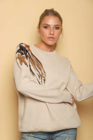 Sweater RAYOS Dorados Bordados GU67700 - Vista 3